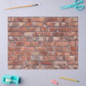 Decoupage van rode bakstenen muur tissuepapier (Craft)