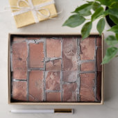 Decoupage van rode bakstenen muur tissuepapier (Geschenk)