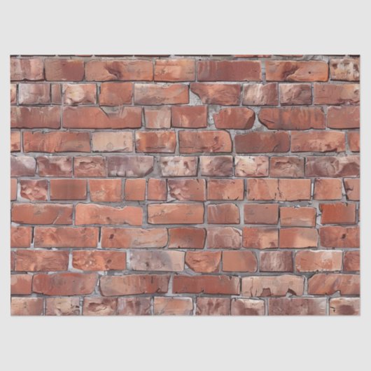 Decoupage van rode bakstenen muur tissuepapier (Voorkant)