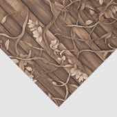 Decoupage van rustic houten paneel tissuepapier (Detail)