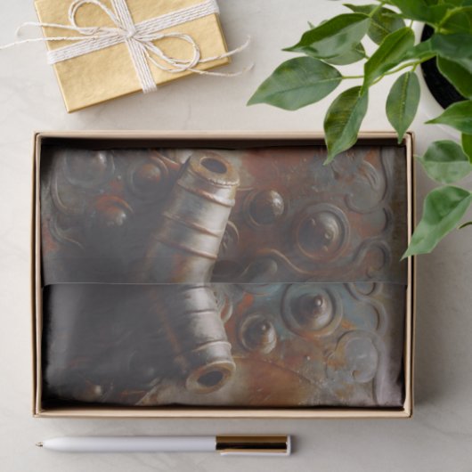 Decoupage van scheepsslagpatrouille tissuepapier (Geschenk)