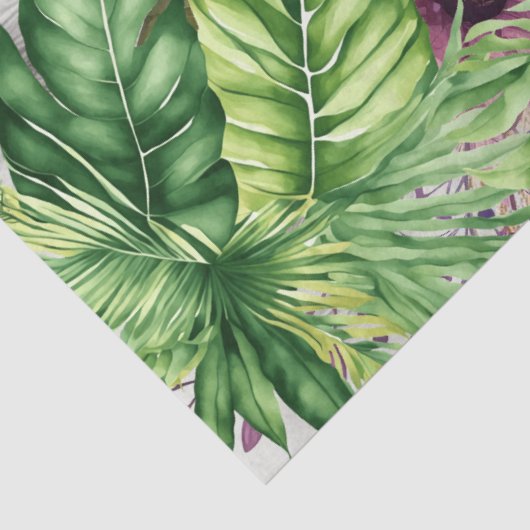 Decoupage van tropisch bloemig Oerwoud olifant Tissuepapier (Detail)