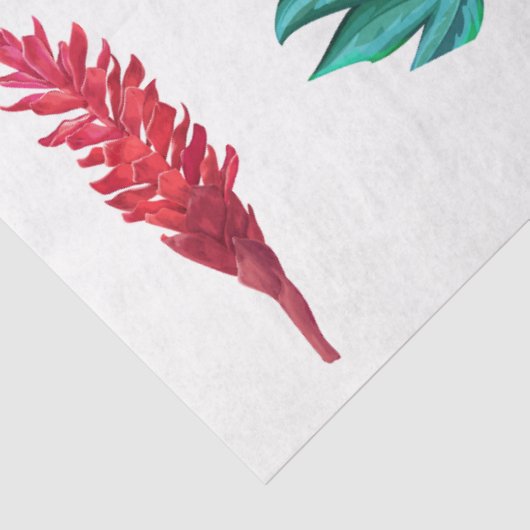 Decoupage van tropische bloemen tissuepapier (Detail)