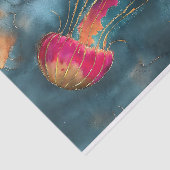 Decoupage van vergulde kwallen tissuepapier (Detail)