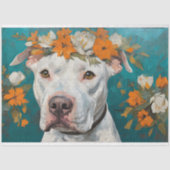 Decoupage van White Pit Bull Tissuepapier (Voorkant)