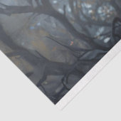 Decoupage van White Tailed Fan Peacock Tissuepapier (Detail)