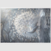 Decoupage van White Tailed Fan Peacock Tissuepapier (Voorkant)