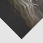 Decoupage van witte Andalusische hengst Tissuepapier (Detail)