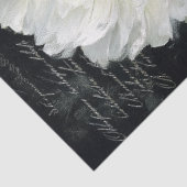 Decoupage van witte pioenroos tissuepapier (Detail)