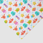 Decoupage van zeedieren tissuepapier (Detail)