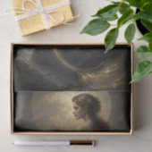 Decoupage van zeemeermin in maanverlichte haven tissuepapier (Geschenk)