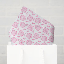 Decoupage Varken Verjaardagsfeestje Roze Tissuepapier