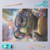 Decoupage veelkleurige artistieke schildpad tissuepapier (Craft)