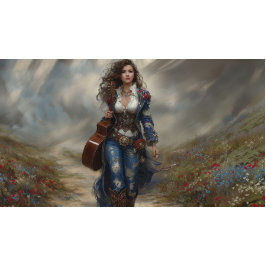 Decoupage Velden van Melodie Country Zangeres Tissuepapier