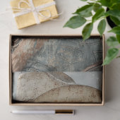 Decoupage versleten foto van blonde cowgirl op paa tissuepapier (Geschenk)