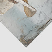 Decoupage versleten foto van blonde cowgirl op paa tissuepapier (Detail)