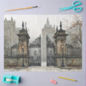 Decoupage verweerde Iron Gate Castle in Ierland Tissuepapier (Craft)