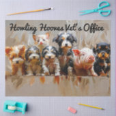 Decoupage Vet's Kantoor Gepersonaliseerde dierenfo Tissuepapier (Craft)