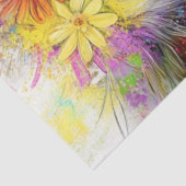 Decoupage Vibrant Abstracte Koe Gezicht Tissuepapier (Detail)