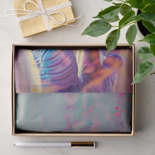 Decoupage Vibrant Coloured Elephant Tissuepapier (Geschenk)