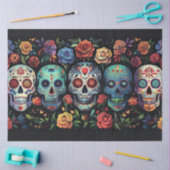 Decoupage Vibrant Day of Dead Skulls Folk Art Tissuepapier (Craft)
