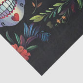 Decoupage Vibrant Day of Dead Skulls Folk Art Tissuepapier (Detail)