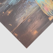 Decoupage Vibrant Dragonfly Blauw Gele Vleugels Tissuepapier (Detail)