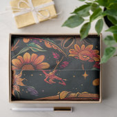 Decoupage Vibrant Lady Dag van de Doden met Sombre Tissuepapier (Geschenk)