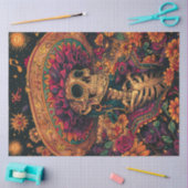 Decoupage Vibrant Lady Dag van de Doden met Sombre Tissuepapier (Craft)