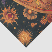 Decoupage Vibrant Lady Dag van de Doden met Sombre Tissuepapier (Detail)