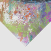 Decoupage Vibrant Monkey Abstract Art Headphones Tissuepapier (Detail)