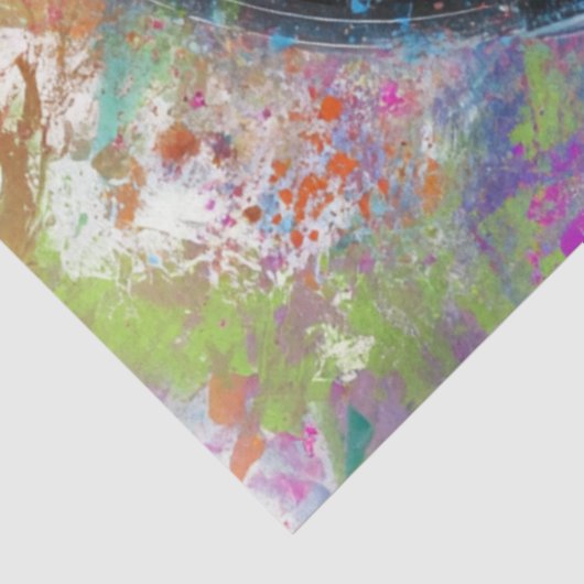 Decoupage Vibrant Monkey Abstracte Art Hoofdtelefo Tissuepapier (Detail)