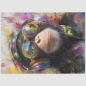 Decoupage Vibrant Painting Monkey Abstract  Tissuepapier (Voorkant)