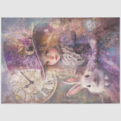 Decoupage Victoriaans Alice Wonderland Theme ArtWo Tissuepapier (Voorkant)