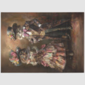 Decoupage Victoriaans-era Dressed Cats Tissuepapier (Voorkant)