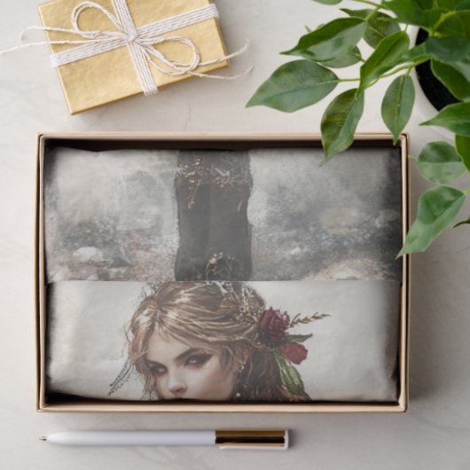 Decoupage Victoriaans fee ingewikkelde kantvleugel Tissuepapier (Geschenk)