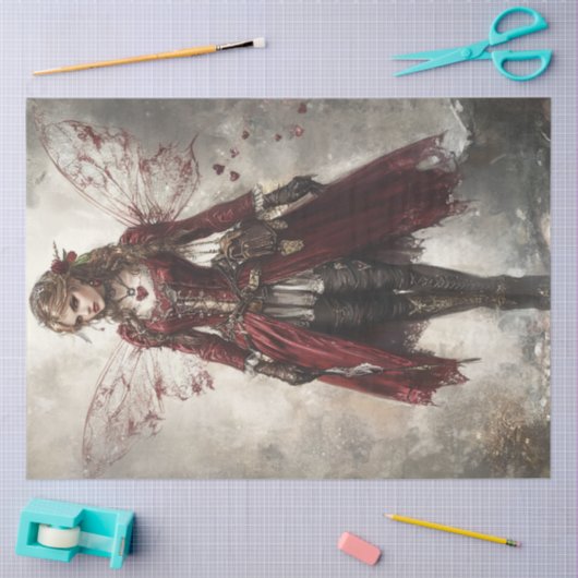 Decoupage Victoriaans fee ingewikkelde kantvleugel Tissuepapier (Craft)