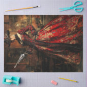 Decoupage Victoriaans geklede Lady Gunslinger Tissuepapier (Craft)