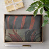 Decoupage Victoriaans Lady Zwart Rode Strepen & Pe Tissuepapier (Geschenk)