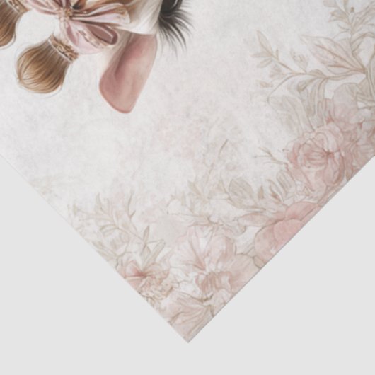 Decoupage  Victoriaans Roze Giraffe Tissuepapier (Detail)