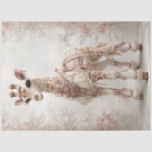 Decoupage  Victoriaans Roze Giraffe Tissuepapier (Voorkant)