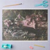 Decoupage Victoriaans Skelet Paar Tissuepapier (Craft)