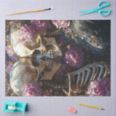 Decoupage Victoriaans Skeleton Wedding in Roze Tissuepapier (Craft)
