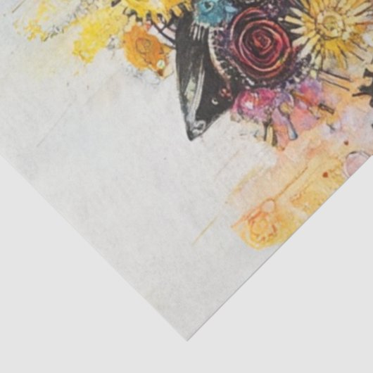 Decoupage Victoriaans-tijdperk Mode Futuristische  Tissuepapier (Detail)