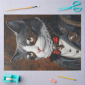 Decoupage Victoriaans Valentijn Dashing Cat Tissuepapier (Craft)
