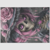Decoupage Victoriaanse Gotische Skelet Tissuepapier (Voorkant)