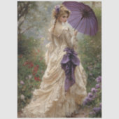 Decoupage Victoriaanse vrouw romantische scène par Tissuepapier (Voorkant)