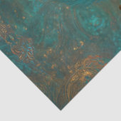 Decoupage Victorian Blue Teal Fantasy Fox  Tissuepapier (Detail)