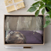 Decoupage Victorian Woman Romantic Scene Parasol Tissuepapier (Geschenk)