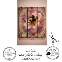 Decoupage Vintage Hommel Bloem Meubelkunst